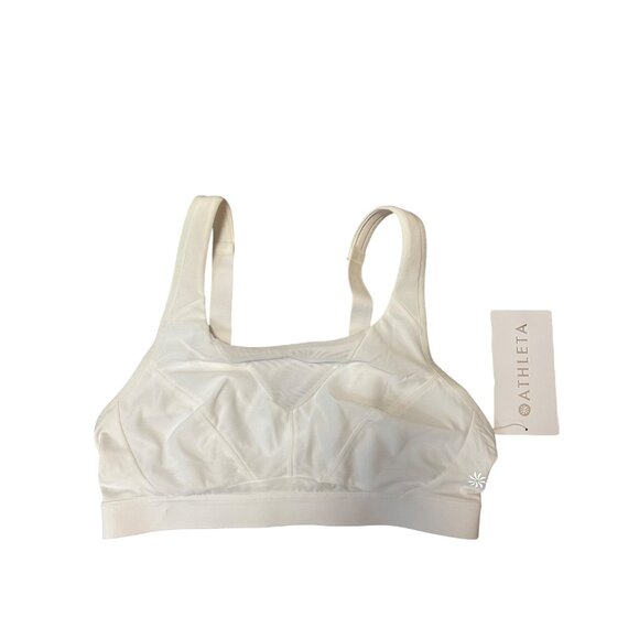 NWT ATHLETA Invincible Bra White Sports Bra 34C - Picture 5 of 8